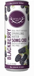 Blackberry Sparkling CBD Water, wyld cbd