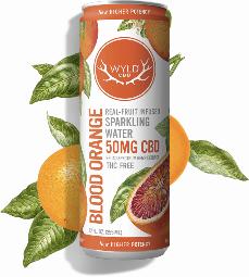 Blood Orange Sparkling CBD Water | WYLD CBD | Recreational Marijuana Blood Orange Sparkling CBD Water, wyld cbd