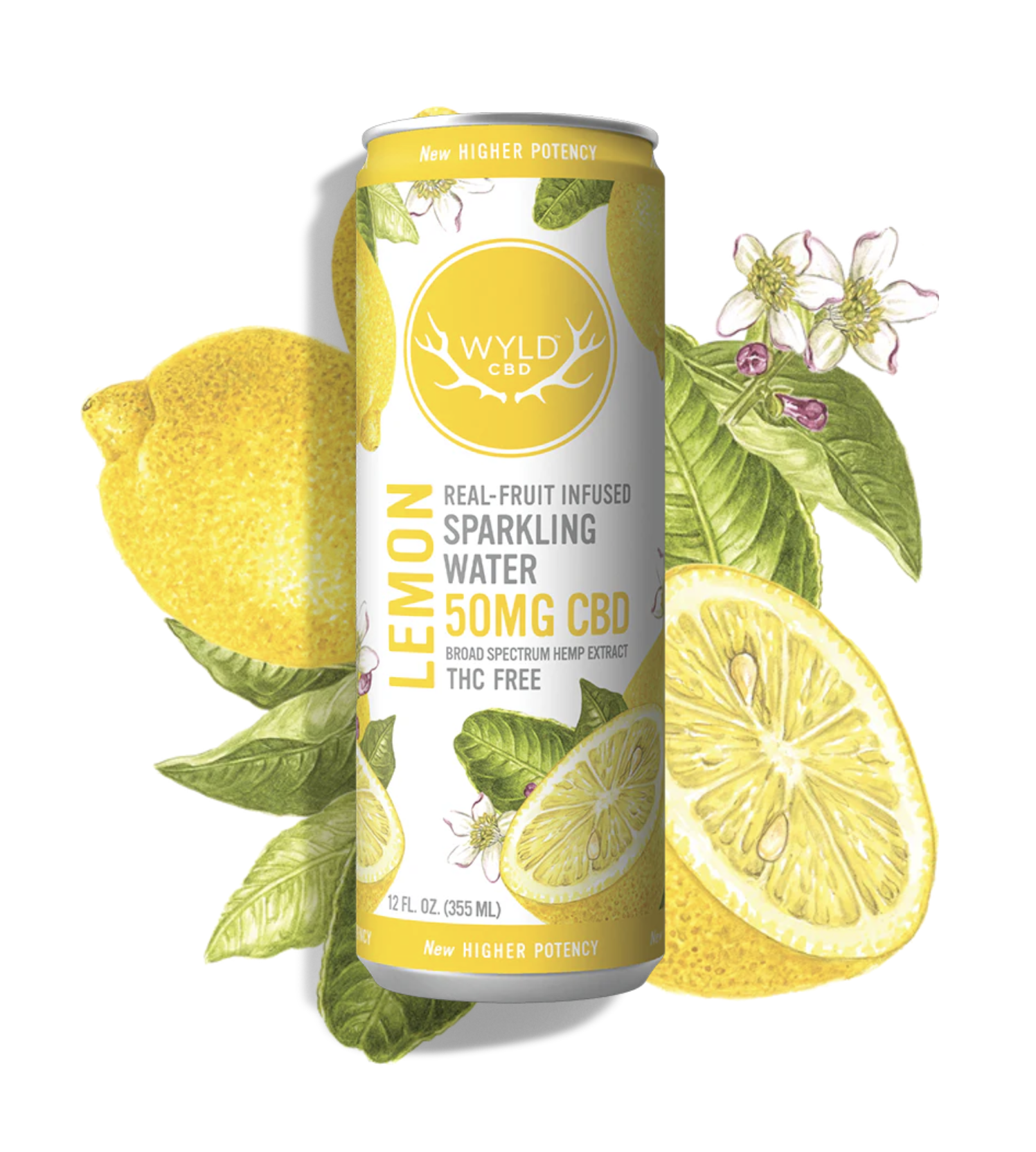 Lemon Sparkling CBD Water - Wyld Cbd