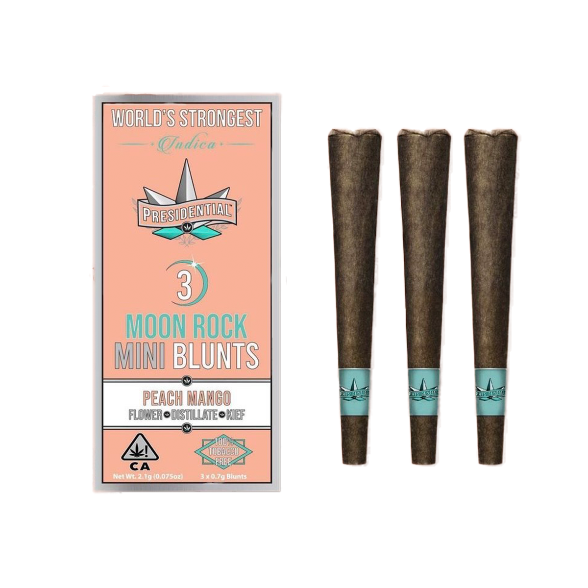 Peach Mango Moon Rock Infused Mini Blunts - Presidential