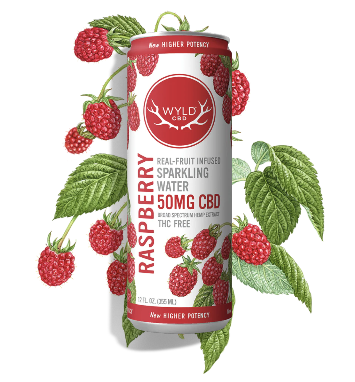 Raspberry Sparkling CBD Water - Wyld Cbd