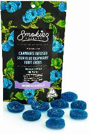 Sour Blue Raspberry Indica, smokiez