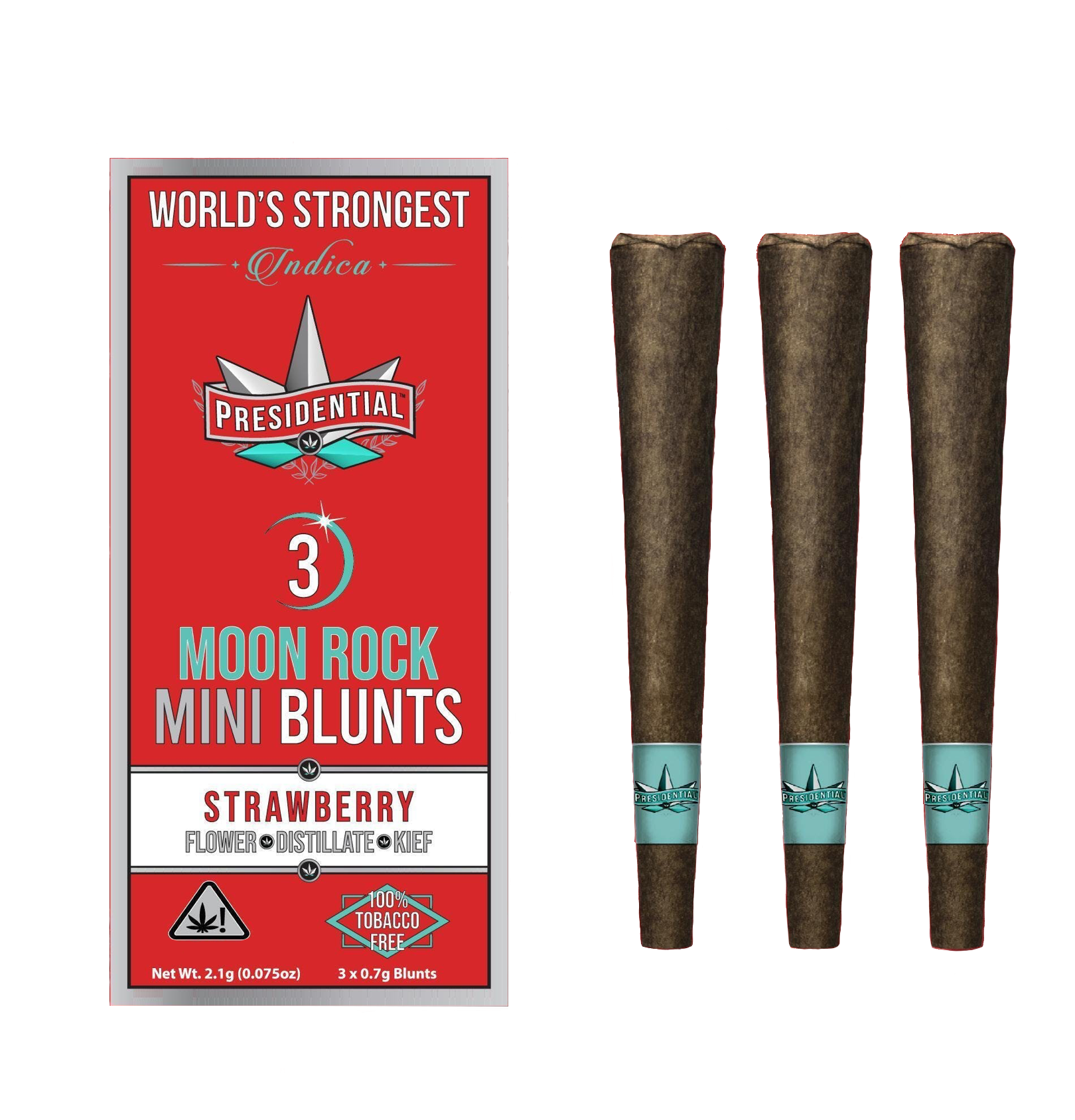 Strawberry Moon Rock Infused Mini Blunts - Presidential